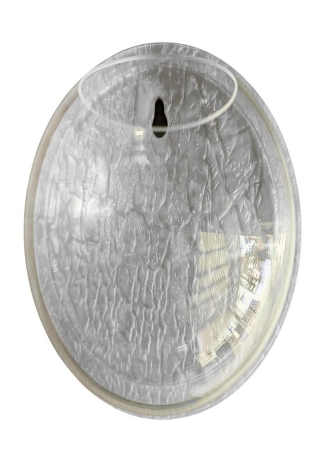 حوض سمك دائري أبيض مقاس 12 بوصة يُعلق على الحائط - بدون قاعدة | حوض أسماك عصري للمنزل والمكتب والمقهى | تصميم موفر للمساحة وصغير الحجم | حوض سمك أنيق وحوض نباتات - Image 1